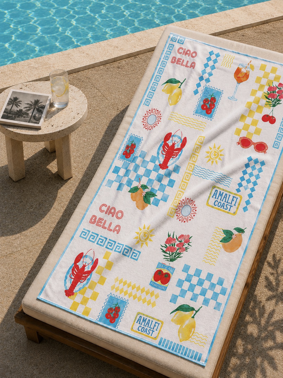 Amalfi Escape Beach Towel by Home of Linen