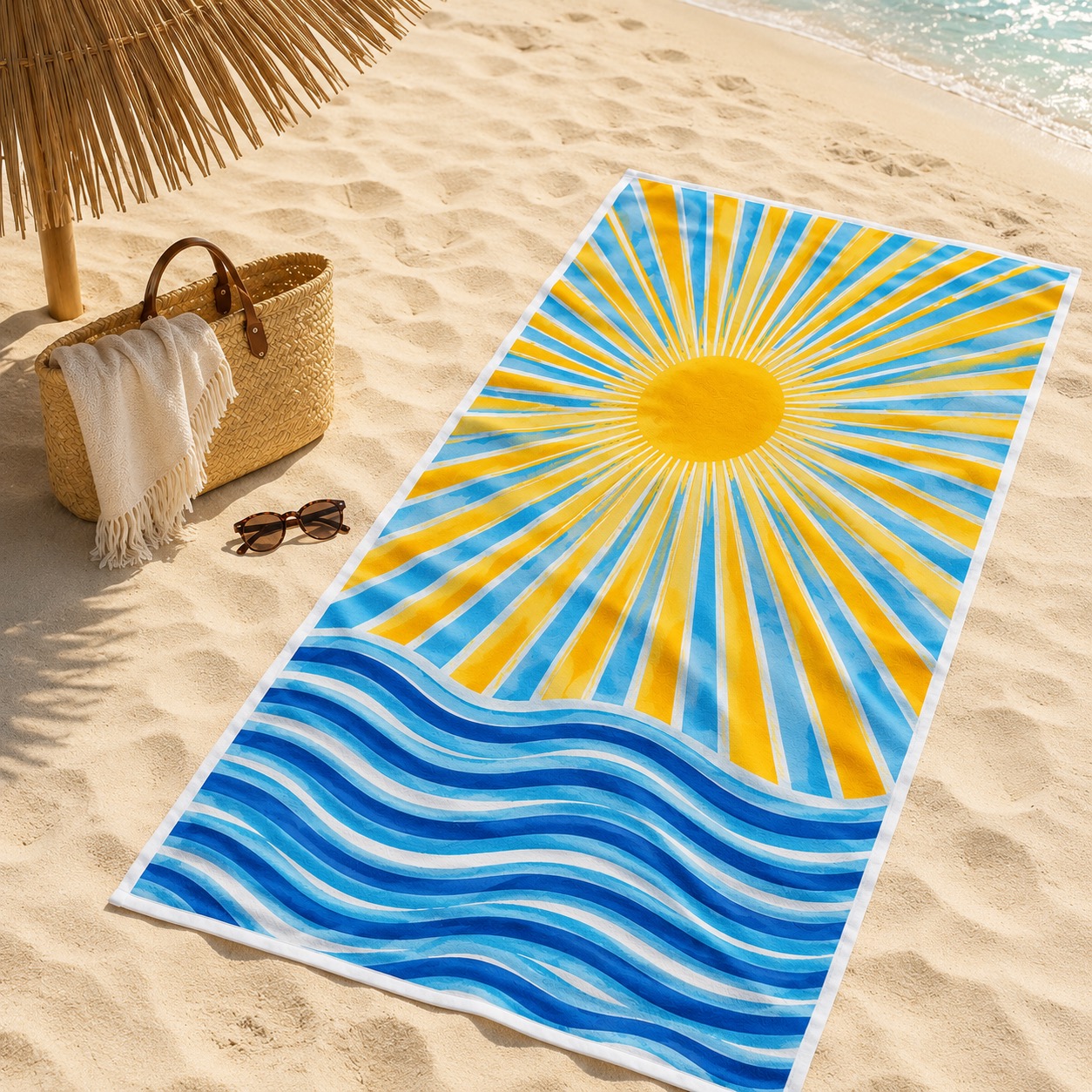 Blue Horizon Beach Towel lifestyle image