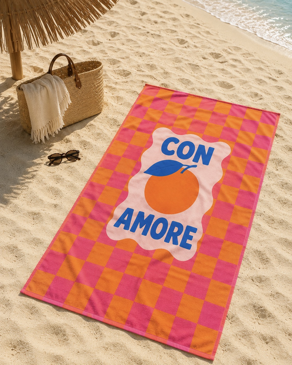 Citrus Amore Beach Towel lifestyle image