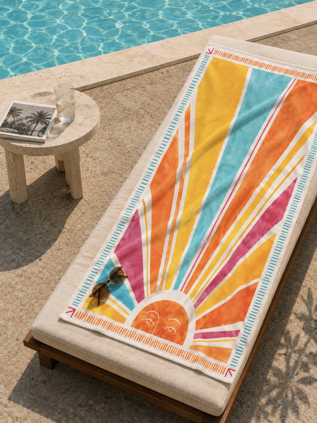 Sunray Bliss Beach Towel by Home of Linen